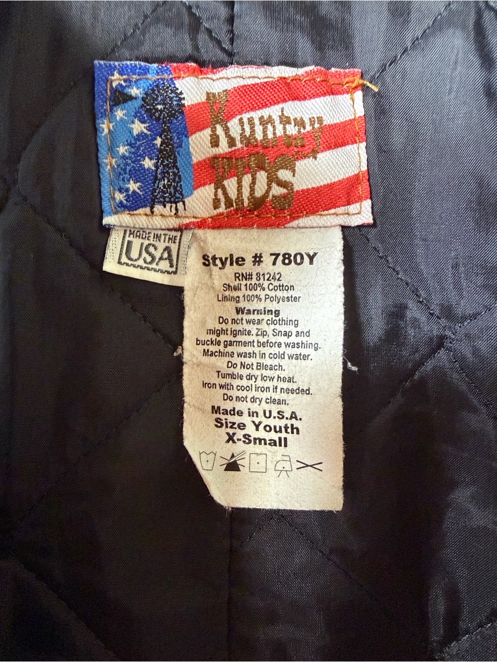 Vintage 90s Kuntry Kids Insulated Workwear Overalls / Snow Bibs - Picture 2 of 8
